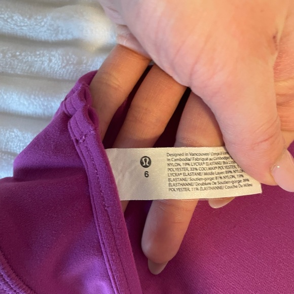 Lululemon Flow Y Bra Vivid Plum - Picture 4 of 4